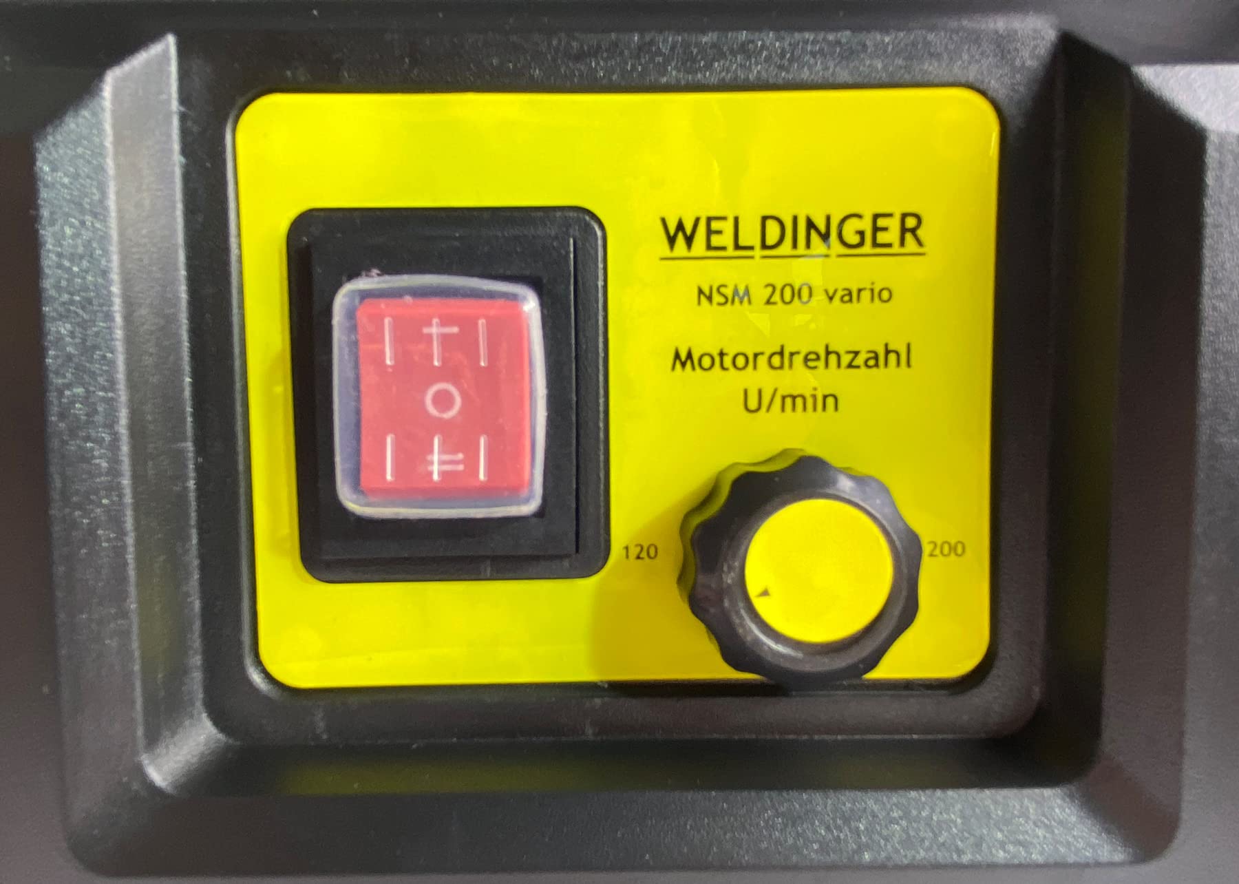 WELDINGER Nass- Schleifmaschine NSM 200 vario 90 W Drehzahl regelbar (Schleifgerät Doppelschleifgerät Naßschleifer Schleifer 5 Jahre Garantie)