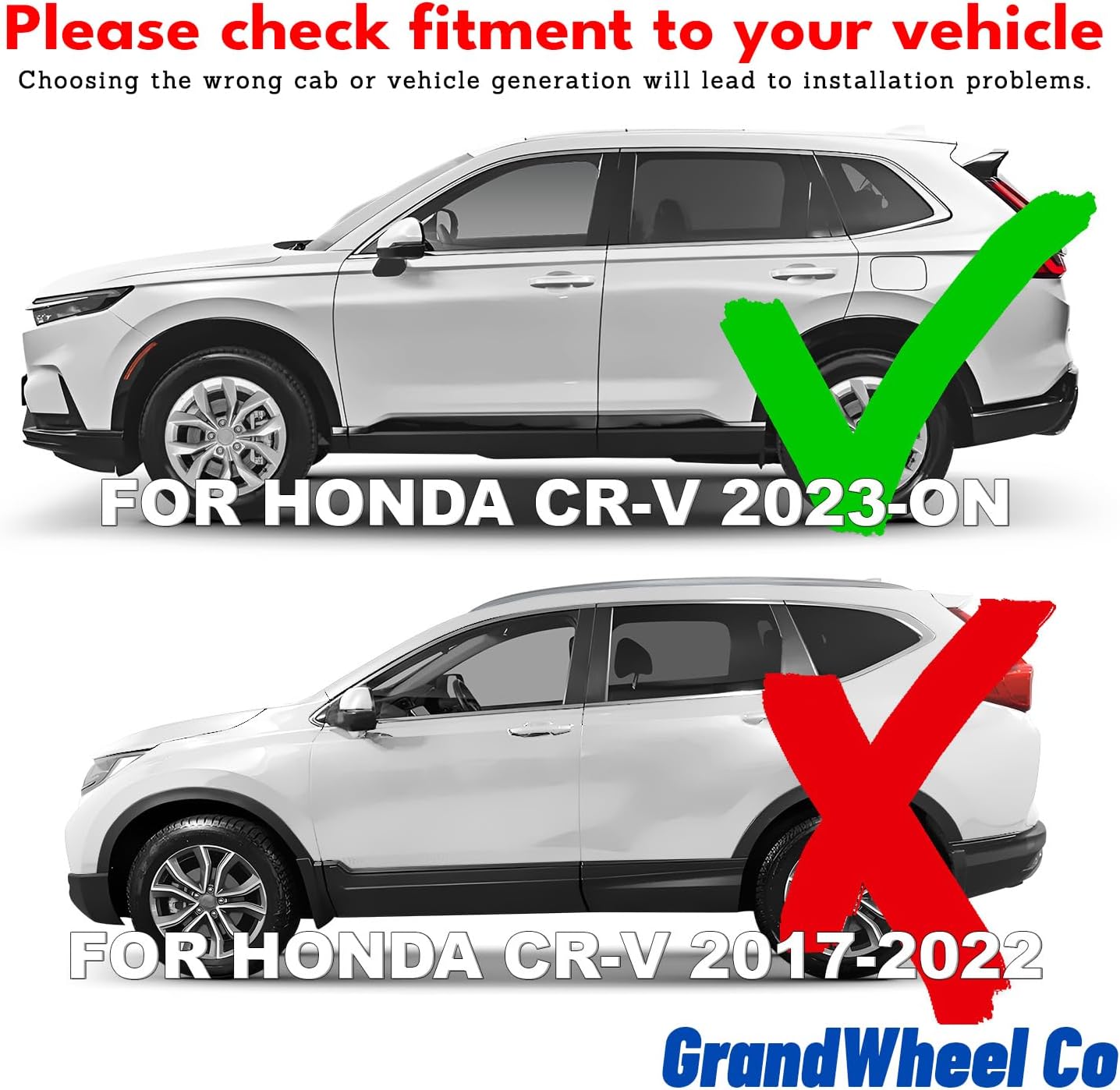 Window Deflectors Smoke Tinted Tape-On Side Window Vent Visor Deflectors Rain Guards Compatible with Honda CR-V 2023-2026 - 6 pcs. GW0571