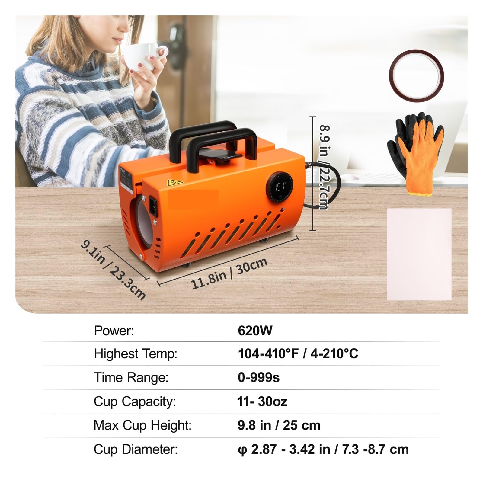 11-15oz 30oz Kubek Prasa Ciepła Mini Prezent Ceramiczny Tumbler DIY Ręczny Sublimacja Puste Automatyczna Maszyna Drukująca Stabilny Transfer Termiczny