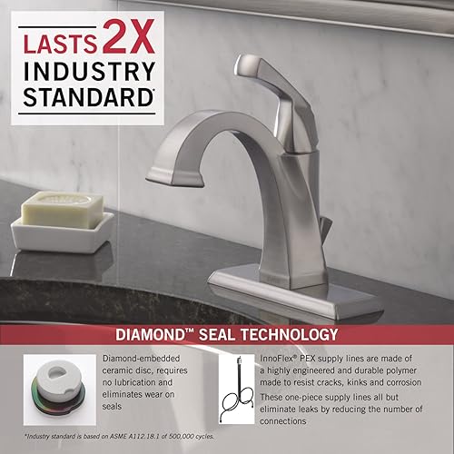 Miniatura 7 de DELTA FAUCET 551T-SS-DST, 8.25 x 1.63 x 5.38 pulgadas, inoxidable