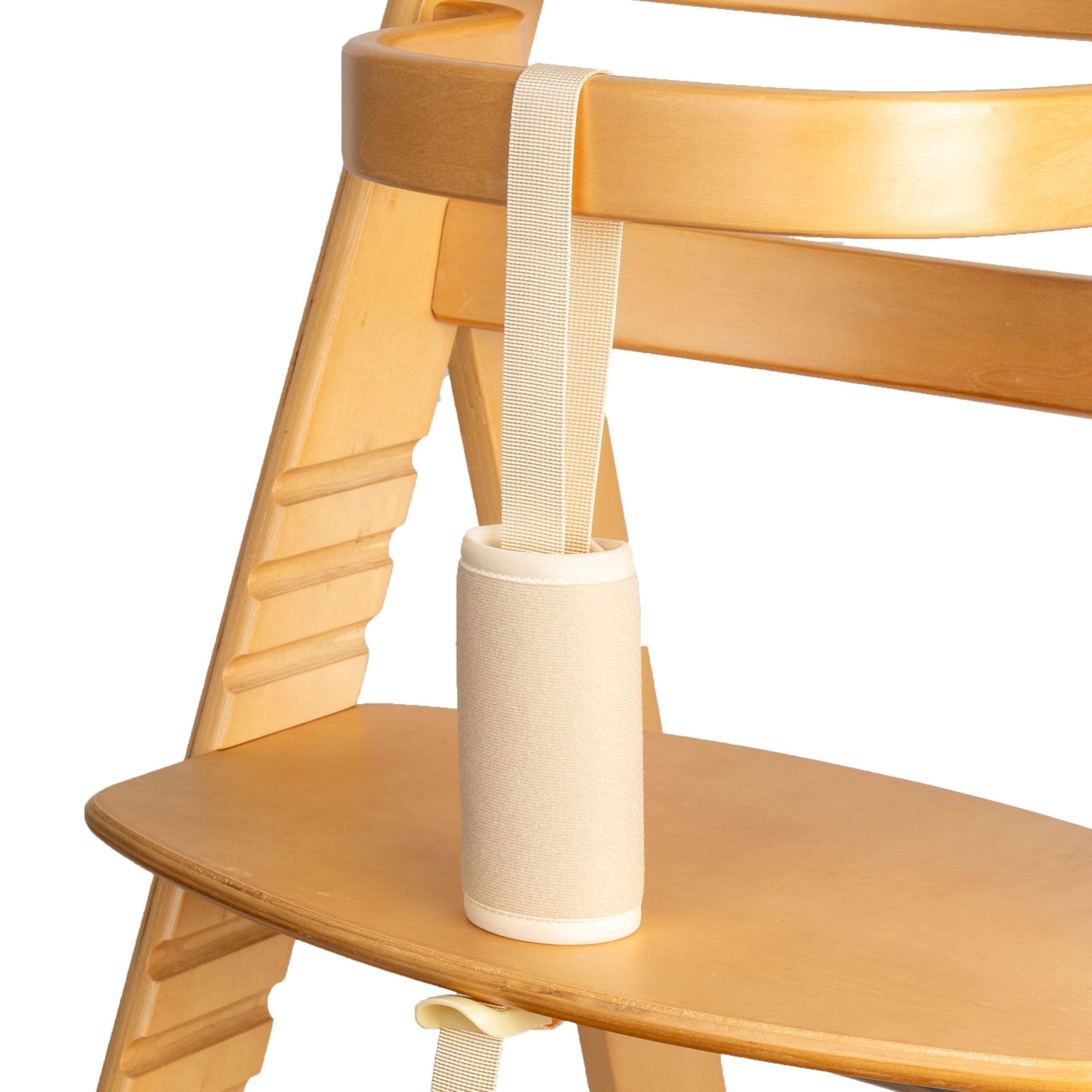 Set cintura inguinale con protezione cintura per seggiolone, confezione da 3, in beige, due cinture compatibili con Hauck Alpha Beta, Stokke Tripp Trapp, roba, Kinderkraft, ecc.