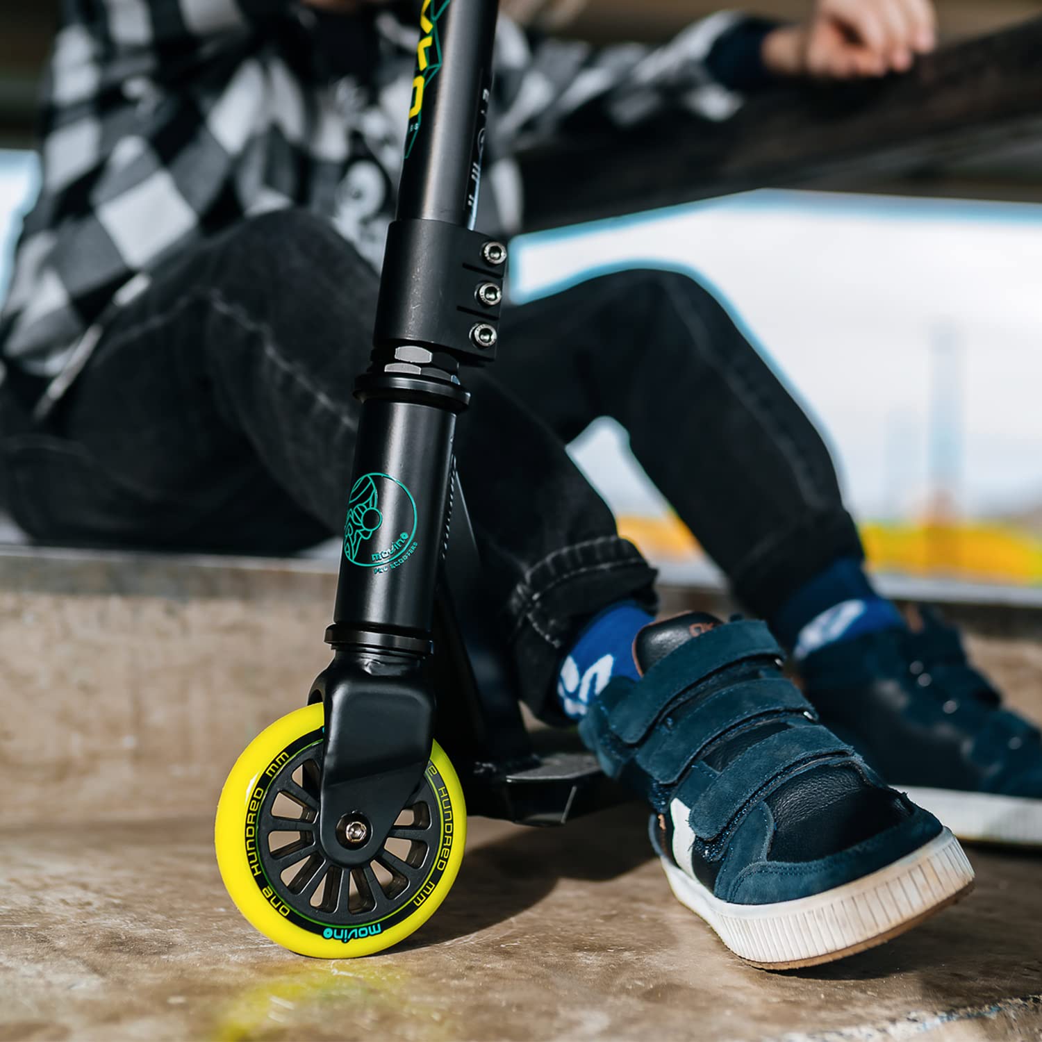 Movino Tyro hulajnoga | hulajnoga freestyle | ABEC 9 | hulajnoga dla dzieci | kierownica 100 mm | podstawa z aluminium 6061 | waga 2.9 kg