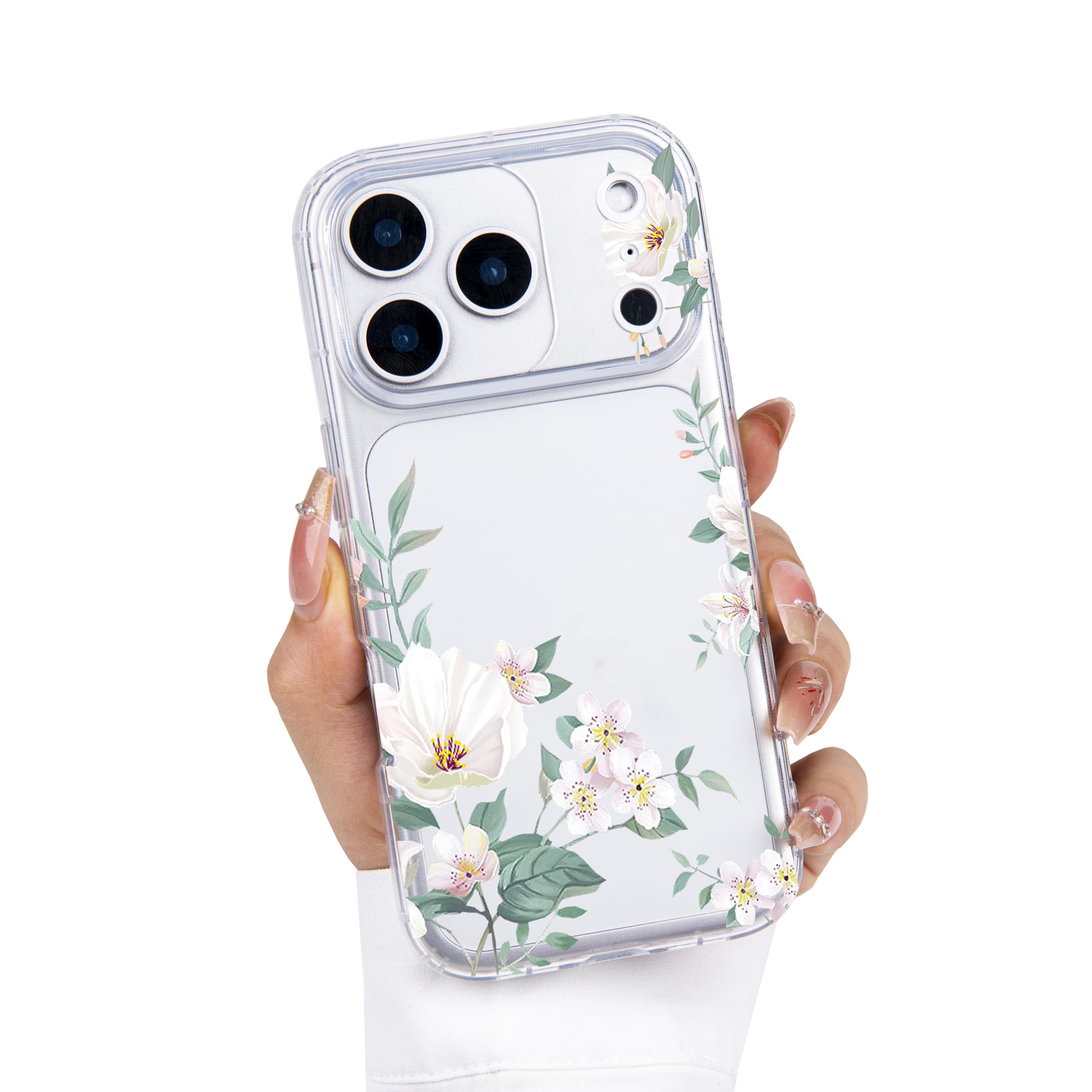 Einaily Hülle für iPhone 17 Case Crystal Clear Handyhülle Mode Chic Herz Muster Ultra Dünn Transparent Klare TPU Silikon Bumper Stoßfest Kratzfest Schutzhülle für iPhone 17 Slim Case Cover