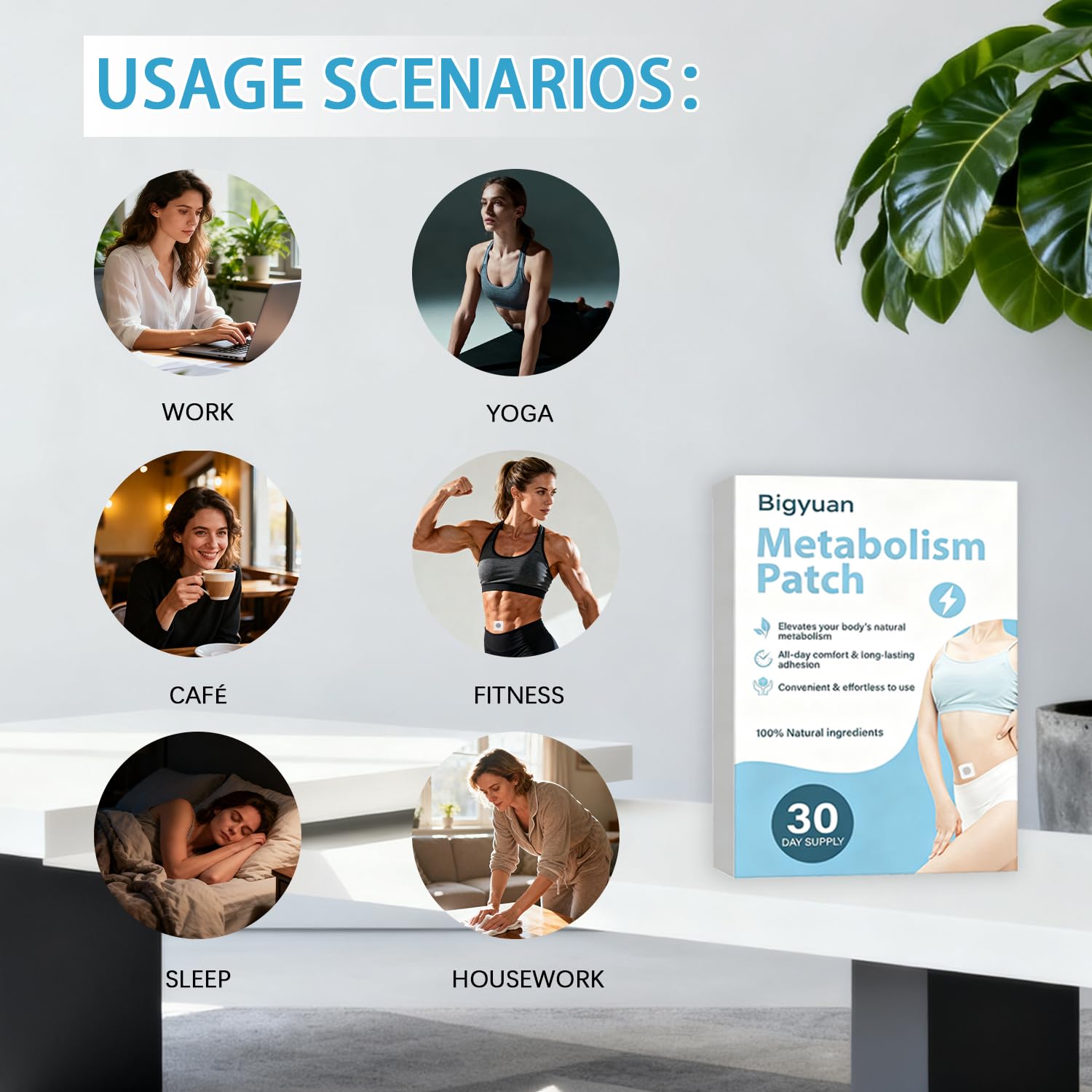 Metabolism Patches upgraded natural ingredient body patch, suitable for both men and women, A box of 30 tablets.