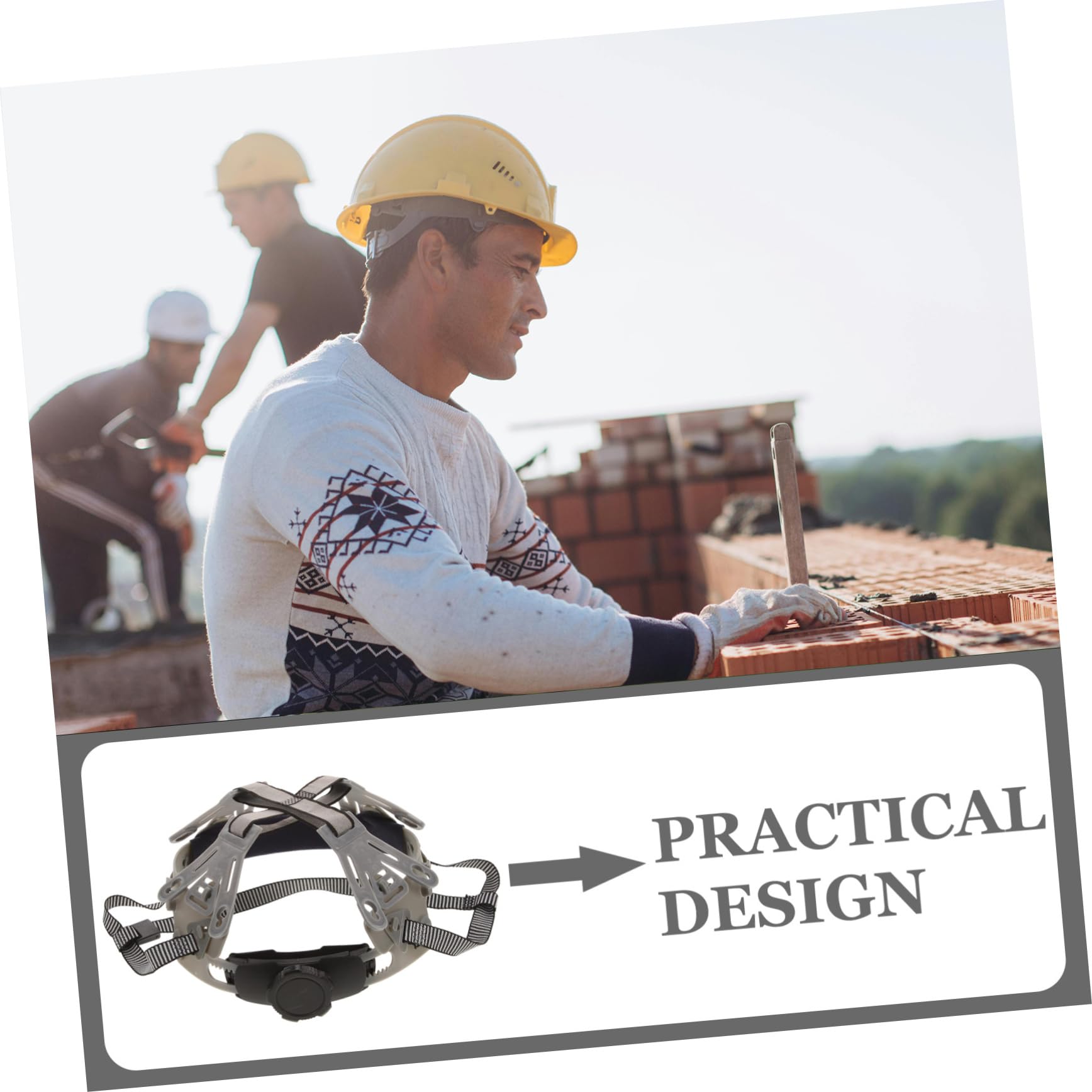 Mikikit Forro del Casco Banda para El Sudor del Casco Seguridad Industrial Casco De Construccion Reemplazo De Revestimiento De Sombrero Duro Forro De Sombrero Construcción Tela Gris