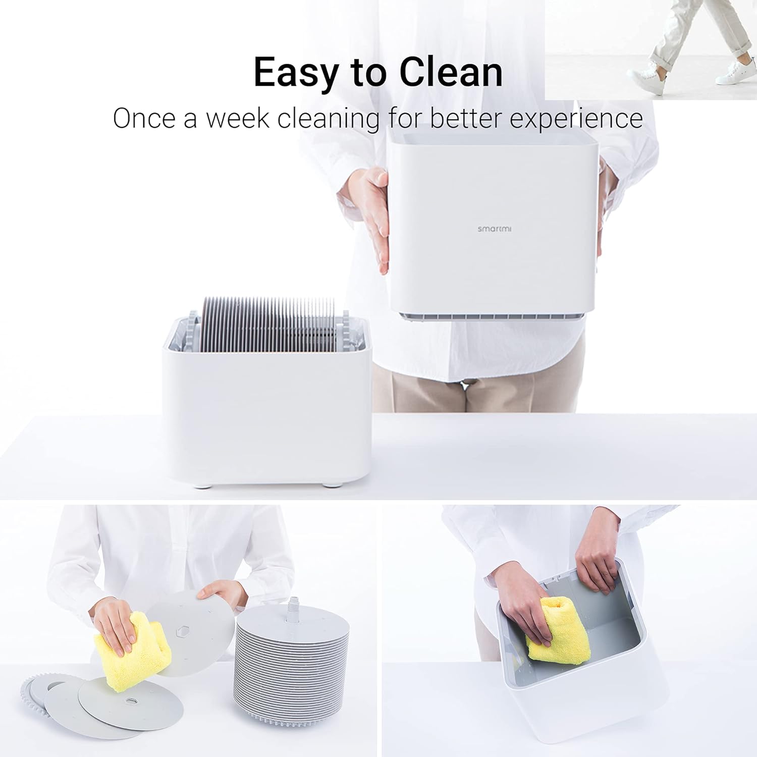 Steps for cleaning smartmi evaporative humidifier
