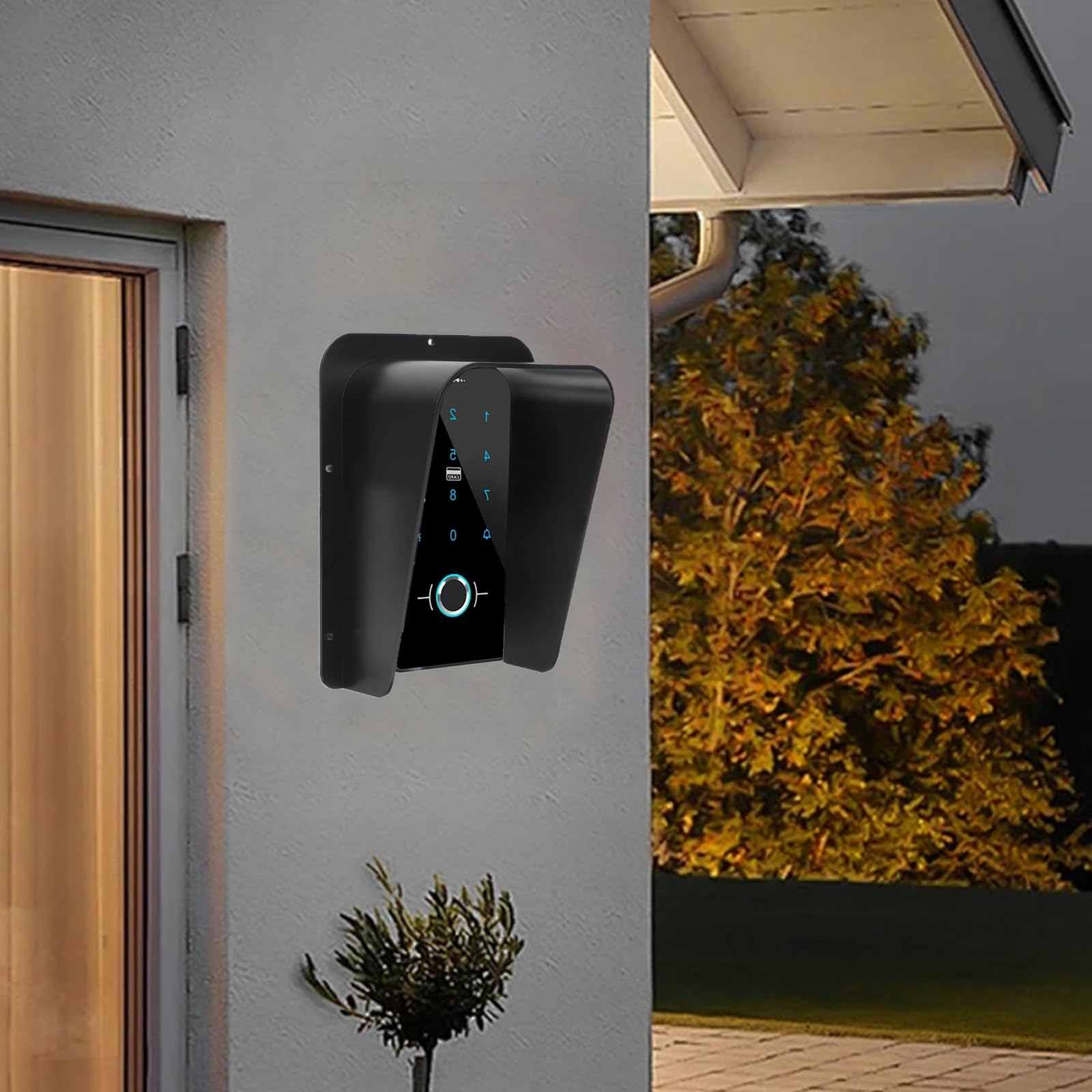 Protector de lluvia para timbre de puerta, cubierta de timbre de puerta, protector de cerradura de puerta, compatible con todos los tipos de sistemas de intercomunicación de control de acceso