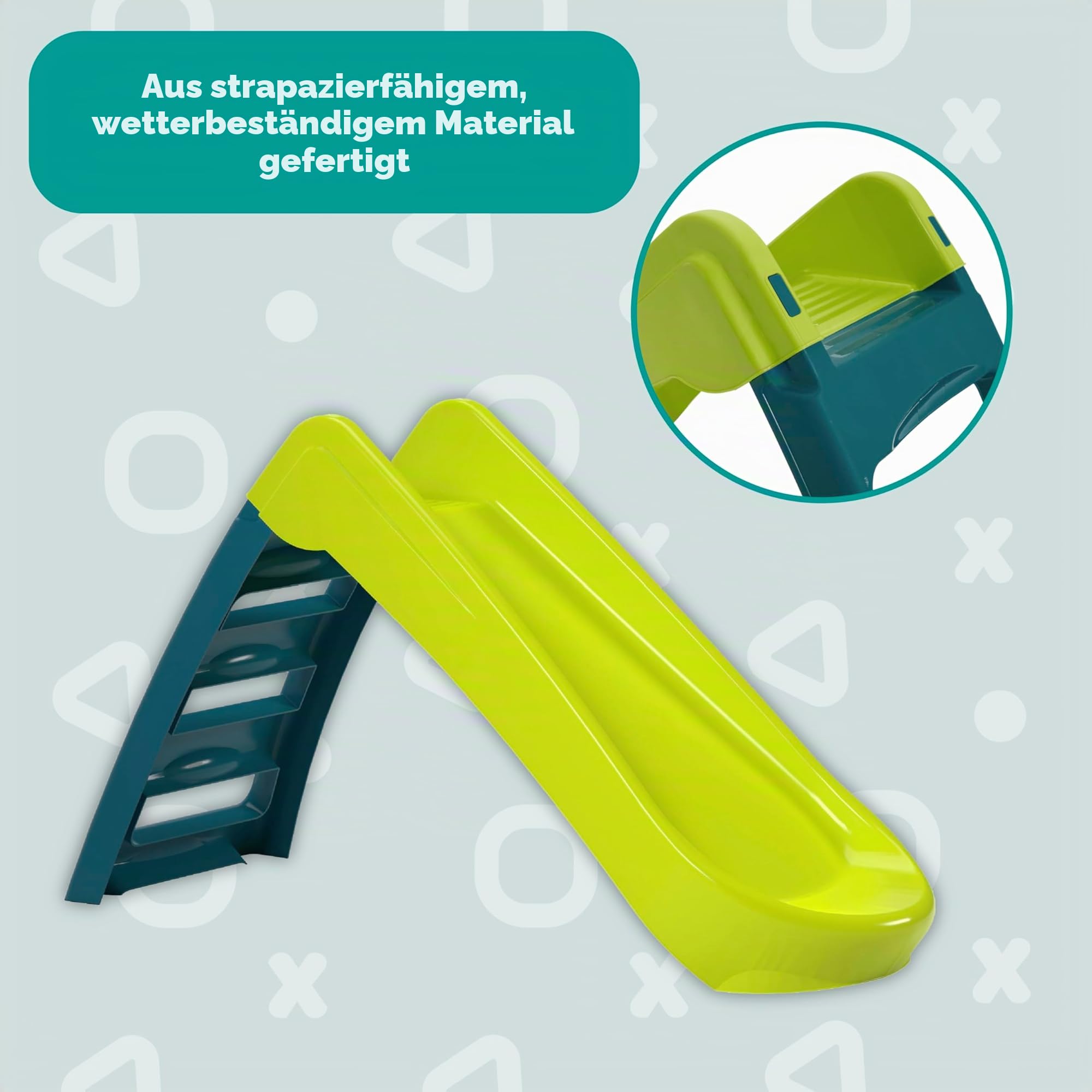 Flexi 2 Kinderrutsche Klappbar Indoor Outdoor Kunststoff Ab 18 Monaten Max. 30 kg Platzsparend