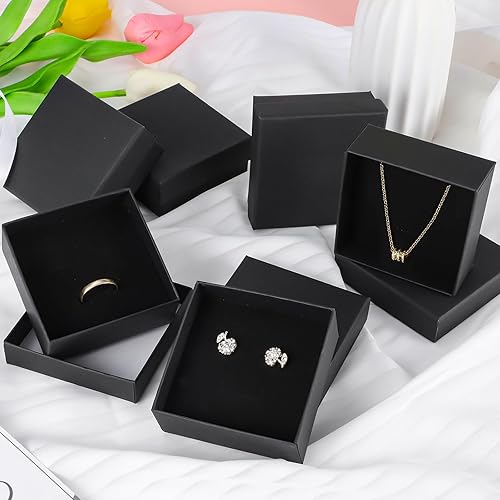Miniatura 7 de Jewelry Gift Boxes Small Gift Boxes for Necklace Ring Bracelet Earring Cotton Filled Jewelry Box
