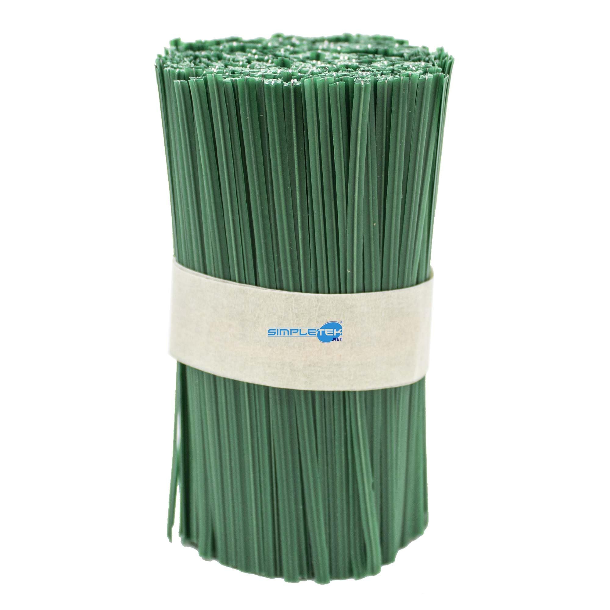 Colliers de serrage vert anti-nœuds 10 cm fil alu pour regrouper câbles emmêlés