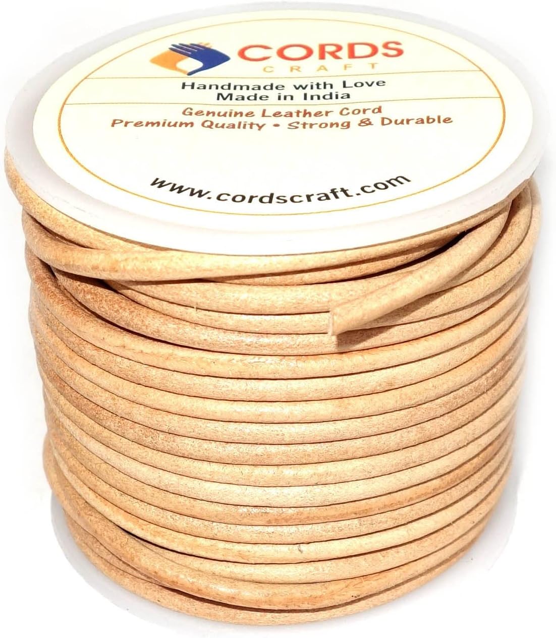 Cords Craft 1.5mm Genuine Round Leather Cords for Craft for Jewelry Making DIY Work, Necklace & Hobby Projects (Natural, 1.5mm) - Image 4