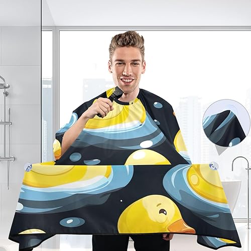 Miniatura 6 de Berenjena en textura blanca para hombre, delantal de peluquería para hombre, capa impermeable, vestido de peluquería 64.9 pulgadas x 55.1 pulgadas