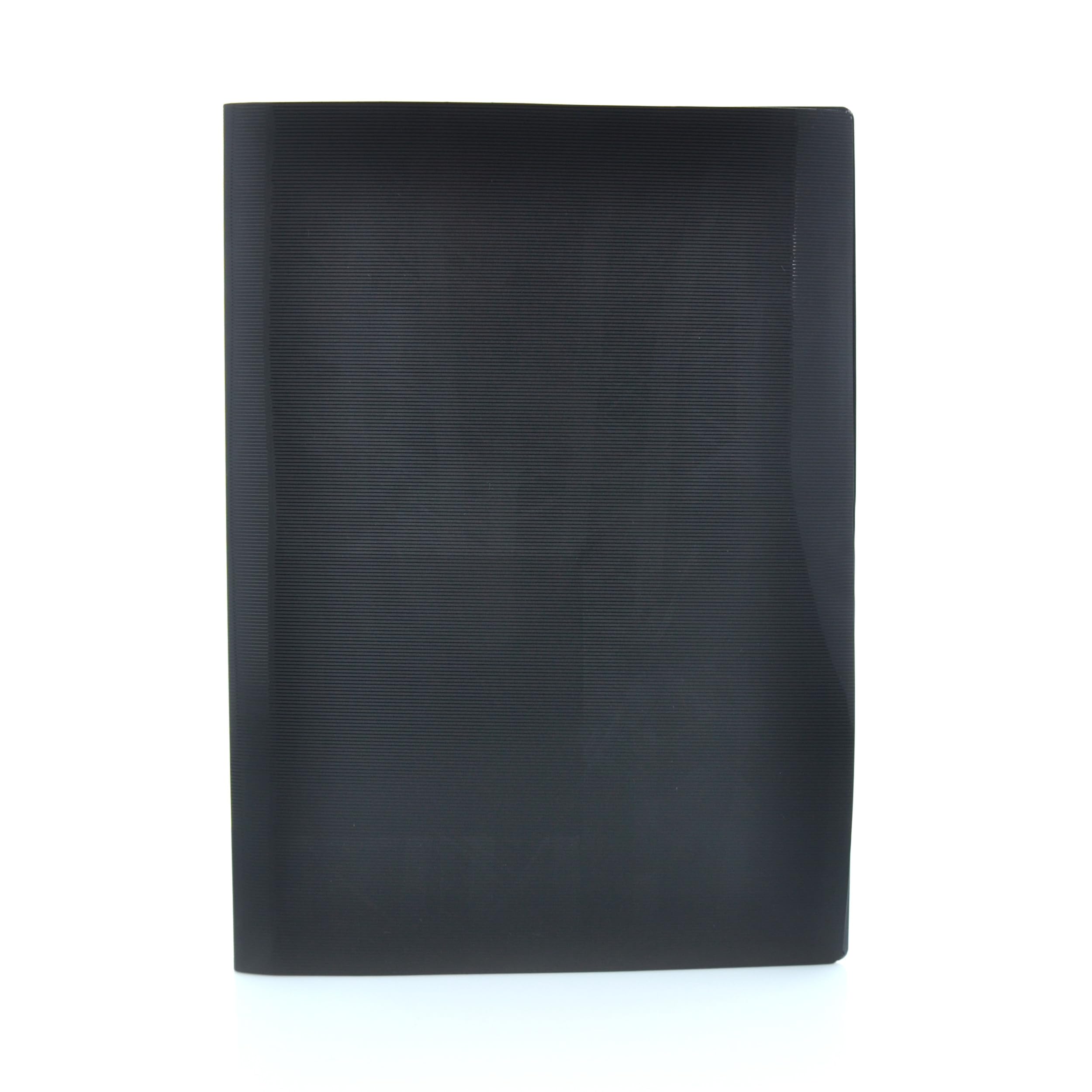 Office Box Carpeta de Fundas Active A3 Vertical 40 Fundas Ultra Cristal Reciclable Negro