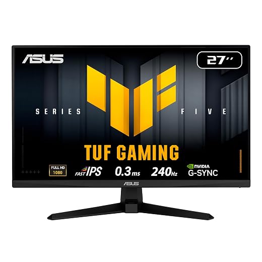 ASUS TUF VG279QM5A 27 Inch 1080p for High-Speed Competitive Play