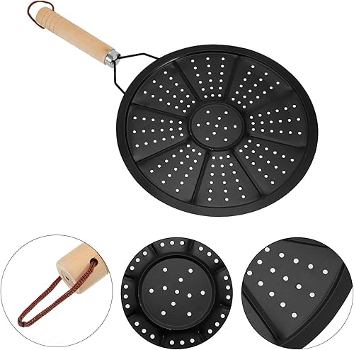 Miniatura 9 de Yardwe Difusor de calor de hierro fundido, placa difusora de inducción de calor con mango, utensilios de cocina, placa de inducción, difusor de