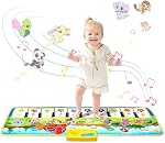 M SANMERSEN Piano Mat, Musical Keyboard Playmat 39.5" Electronic Music Animal Touch Play Blanket Funny Xmas Gift Toy