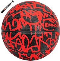 Vista 18 de AND1 Fantom Graffiti - Baloncesto de goma para uso en interiores y exteriores, construcción de canal profundo y durabilidad Azul/Negro
