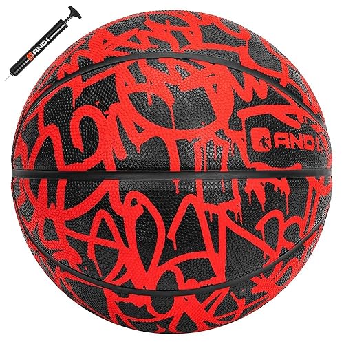 AND1 Fantom Graffiti Rubber Basketball - Streetball for Indoor and