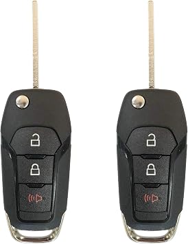 Replacement for 2015 - 2019 Ford F-150 F-250 350 Keyless Remote Flip Key Fob 164-R8130 N5F-A08TAA;by AUTO KEY MAX Pair