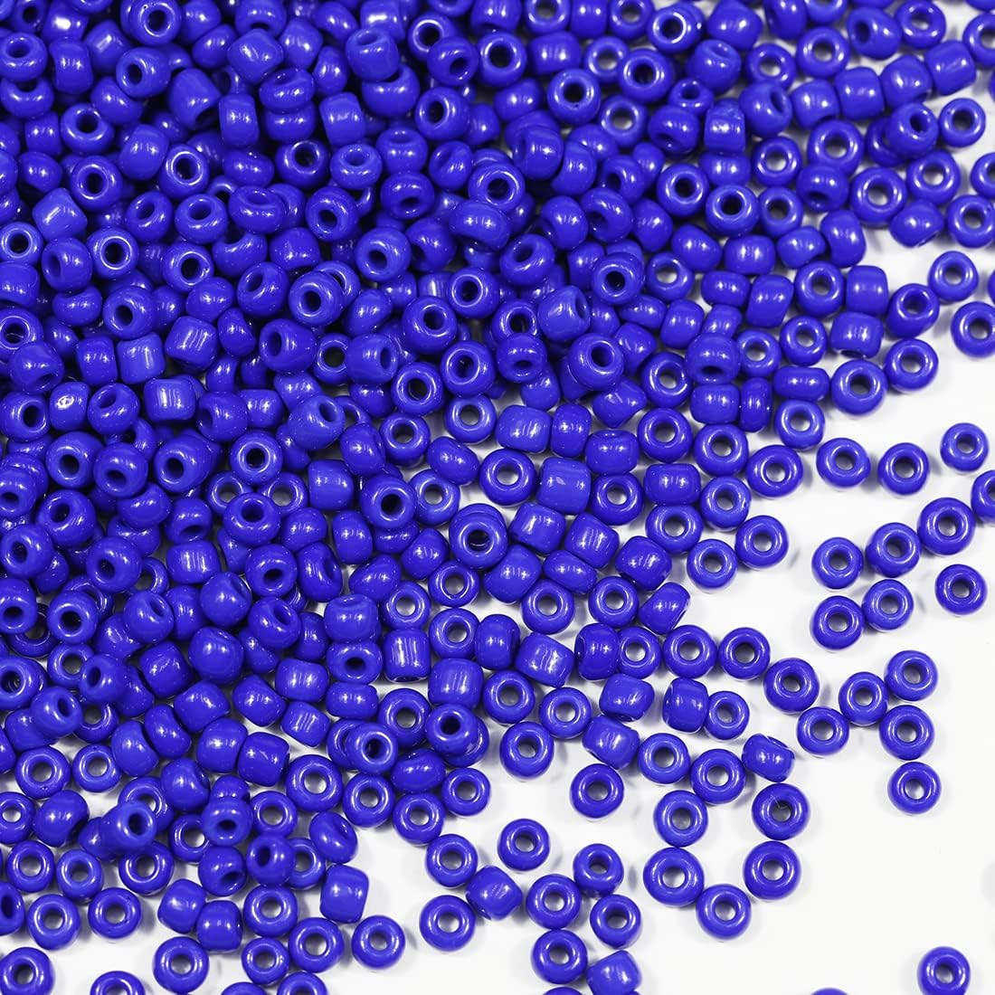 Bala&Fillic Opaque Dark Blue Color 4mm Seed Beads About 1200pcs/100Grams in Bag, 6/0 Glass Craft Beads for Making Bracelet and Necklace (Dark Blue -4mm) - Image 2