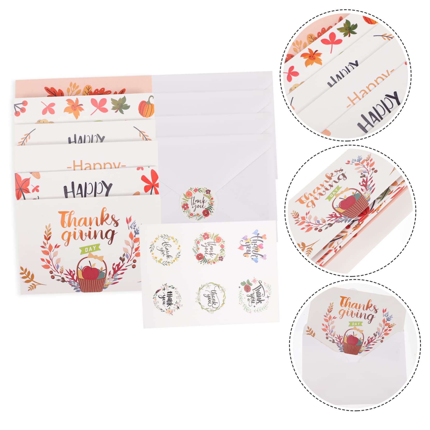 VILLCASE 48blätter Dankeskarten Kreative Und Minimalistische Postkarten Für Thanksgiving Blanko Grußkarten Für Feiertage Und Für Und Kollegen