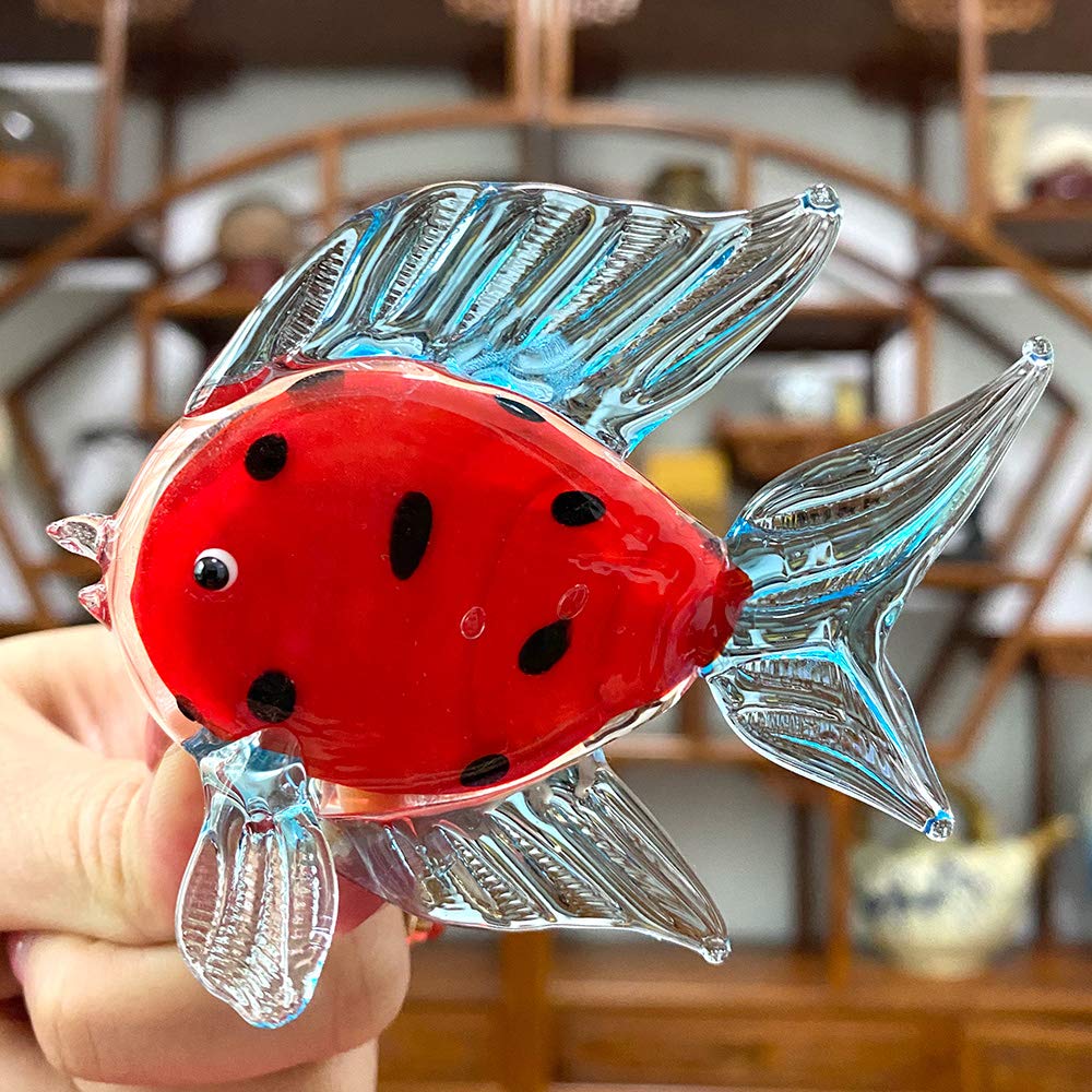 Amazon.co.jp: 手吹きガラス 熱帯魚 アートワーク 家庭装飾 クリスタル