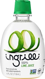 Ingrilli 100% Lime Juice from Concentrate, 4 Fl Oz Squeeze Bottles (Pack of 3)