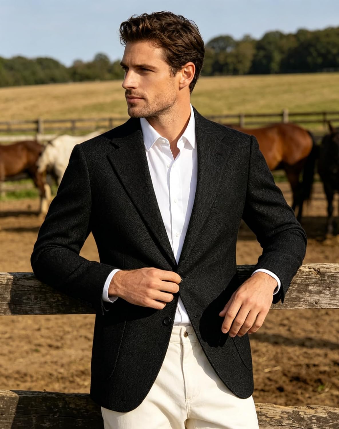 Retro Men's Tweed Herringbone Slim Blazer Suit Jacket Casual | Retro Tweed Men's Suit Blazer Herringbone Slim Fit Sport Coats Jackets Prom Business Casual Men Tux Jacket Wedding Blazers