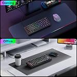 TECURS Mechanical Gaming Keyboard, QWERTY 60% Wired Keyboard RGB Backlit for Laptop/Windows, 61 Keys Angle Adjustable Red Switch Mini Keyboard Black