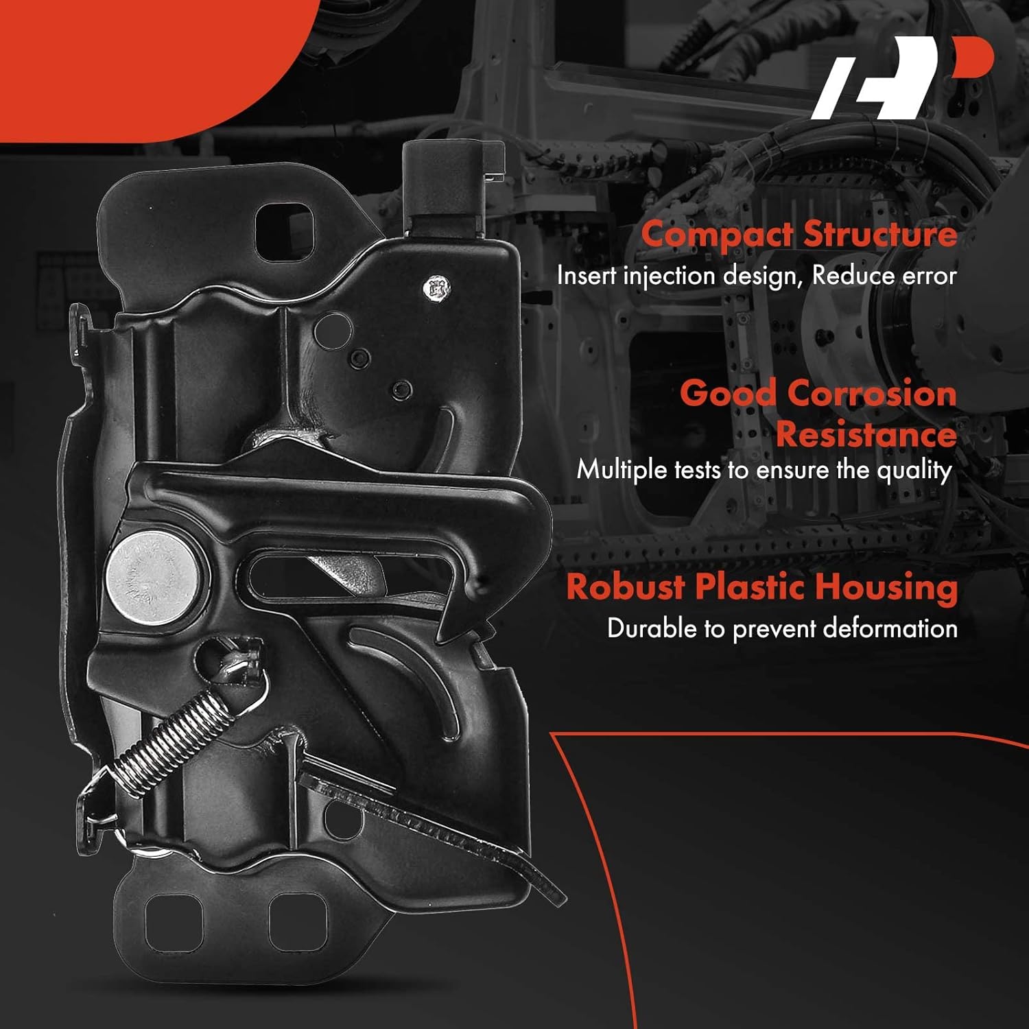 A-Premium Hood Latch Lock Compatible with Dodge Durango 2011-2015 & Jeep Grand Cherokee 2011-2015, Front Hood Lock Engine Bonnet Latch Assembly For Model with Remote Start