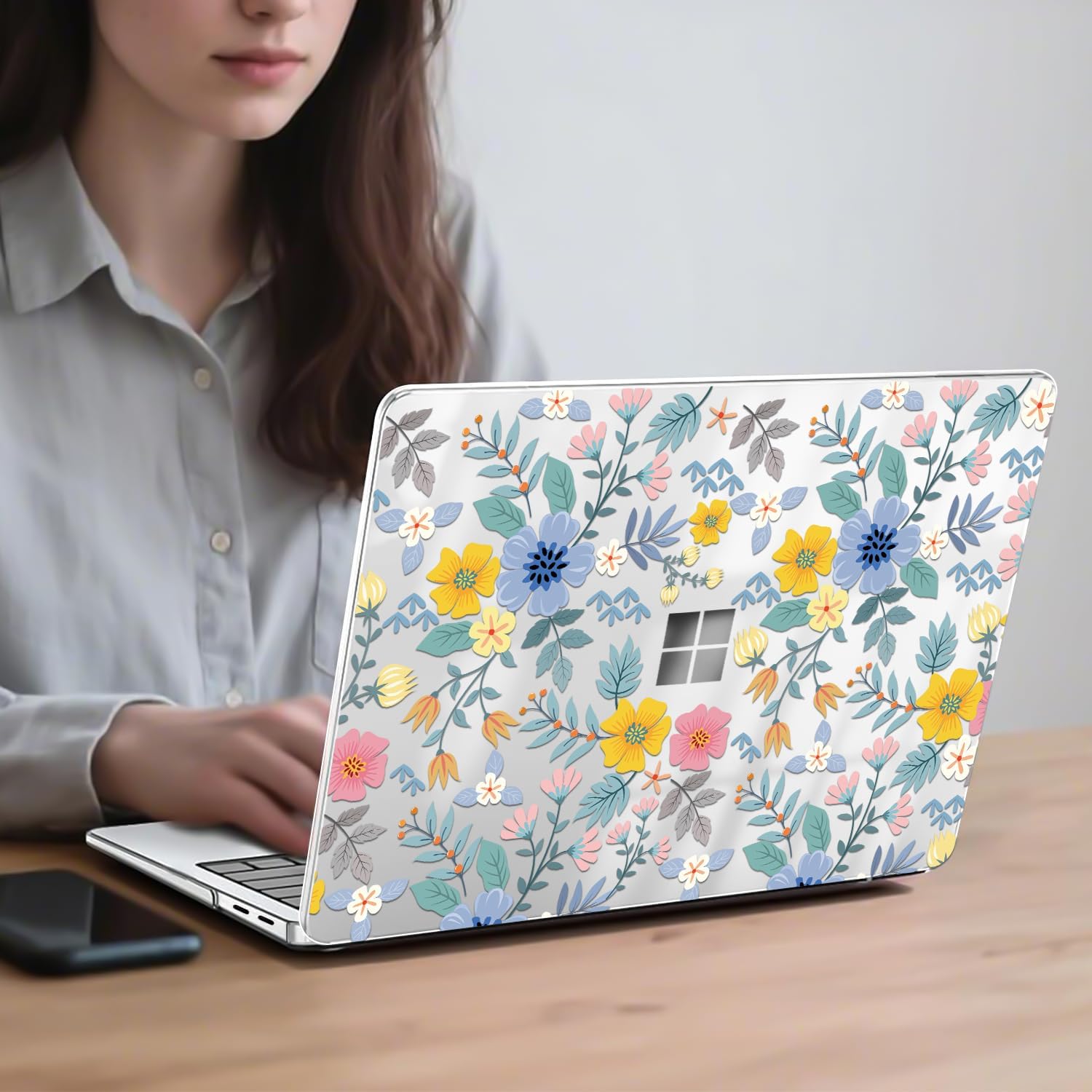 Case Compatible with 13 inch Microsoft Surface Laptop 2025 Copilot+PC (Model 2095), Printed Pattern Plastic Hard Shell Case for Microsoft Surface Laptop 13-inch 2025, Flowers L213 - Image 6