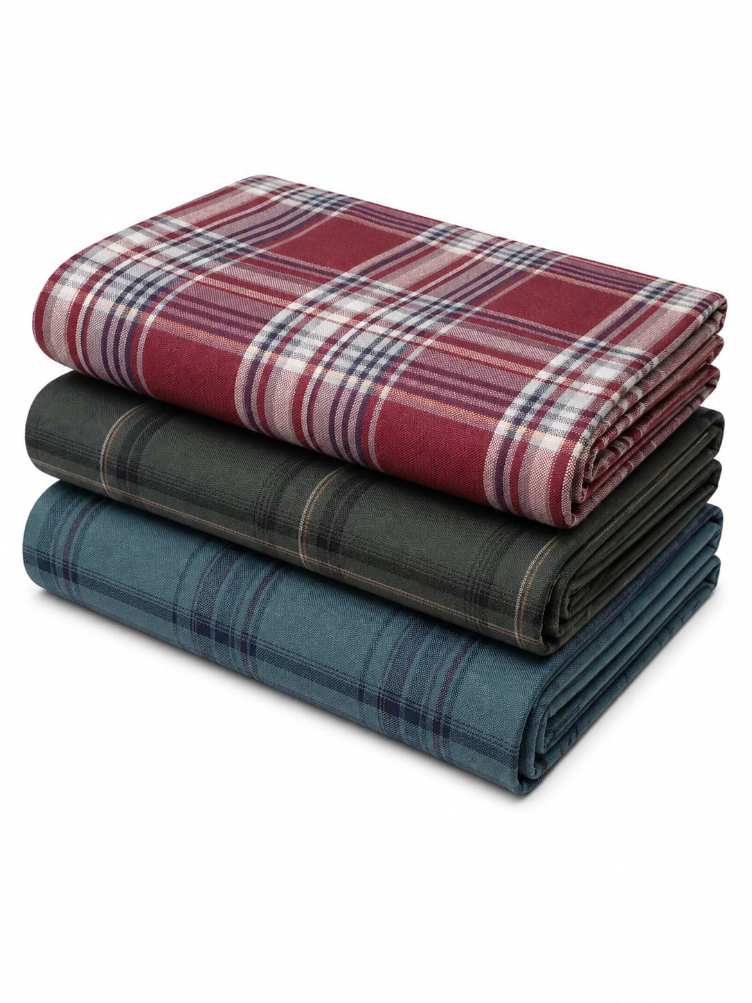 polytech textiles 355-Polytech Textiles Pure Cotton Unstitched Combo Shirting Fabric, Checks, Maroon, Navy Blue and Black,1.6 Metres,Combo,Regular Fit, Vintage Style, for Men-picture-38