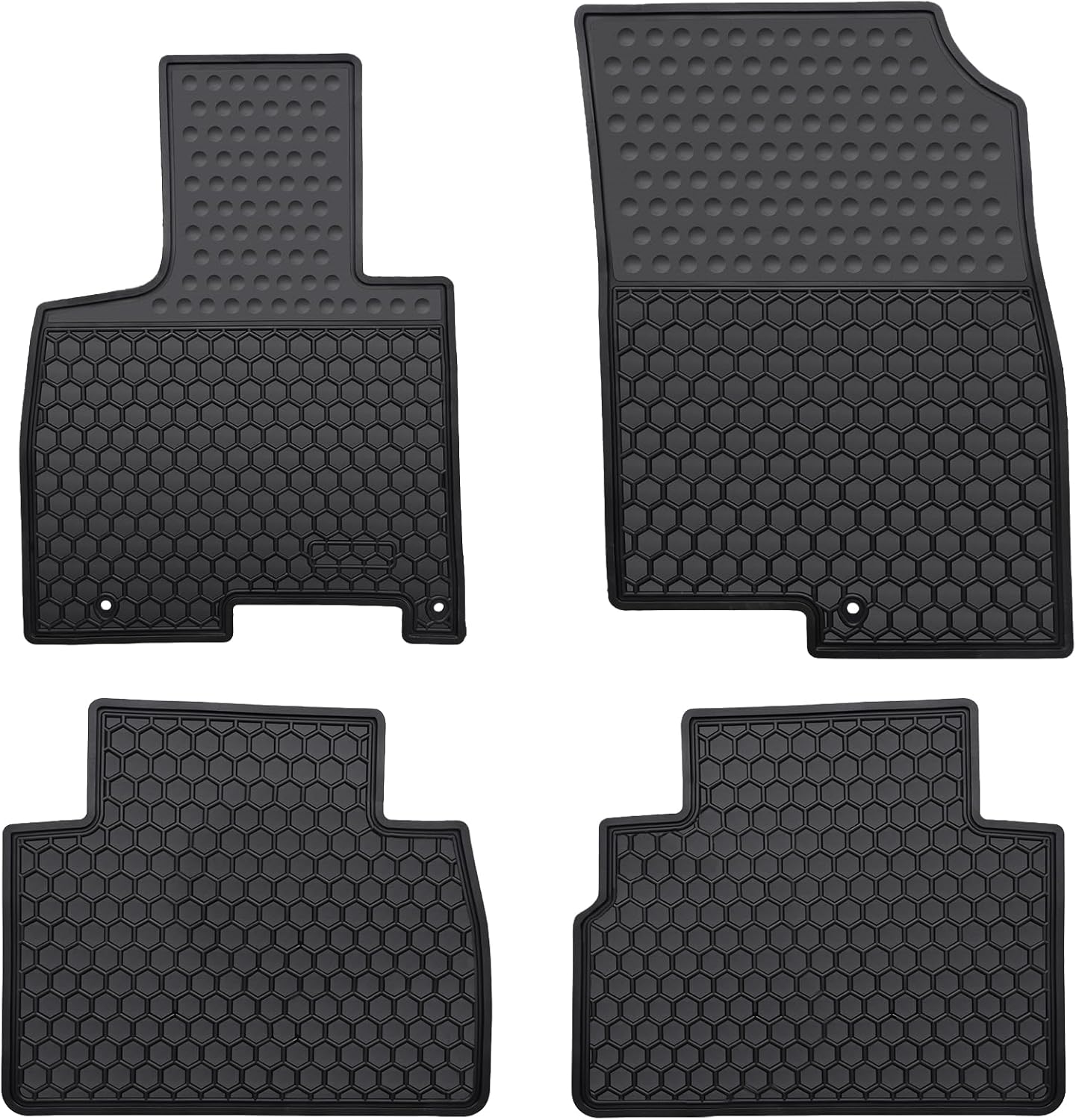 Car Floor Mats Custom Fit for Hyundai Tucson 2026 2025 2024 2023 2022 (Not Fit Hybrid & PHEV) Odorless Washable Heavy Duty Rubber (All Weather) Floor Liners Front and Rear Row Set Black