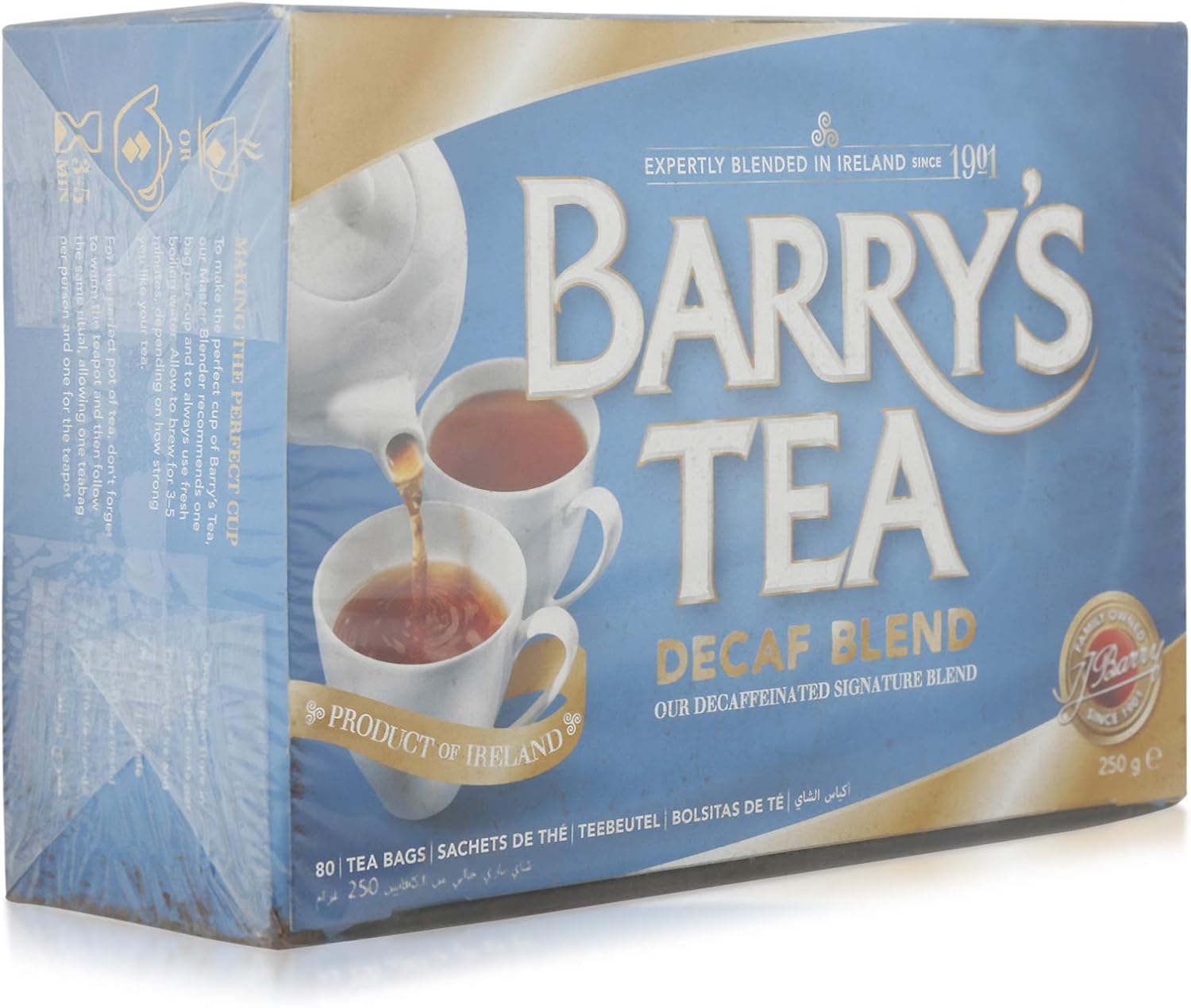 Barry's Tea Decaf 80 Tea Bags 250g : Amazon.co.uk: Grocery