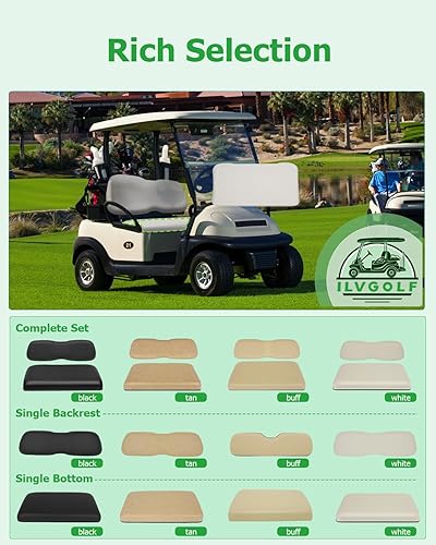 Miniatura 7 de Cojín inferior del asiento delantero para EZGO TXT 1994-up, cojín de asiento delantero de carrito de golf, blanco lechoso, cojín de repuesto