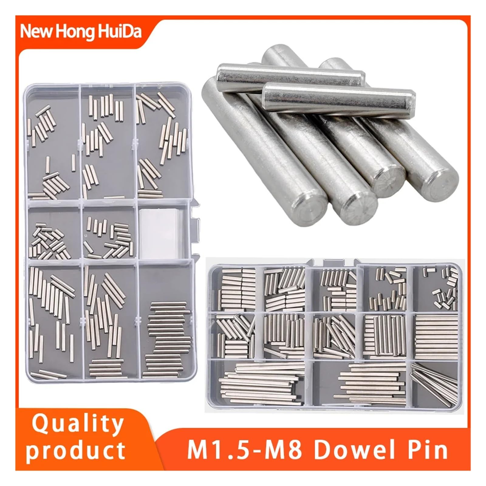 Pasador cilíndrico de Acero Inoxidable 304, Pasador de ubicación, Pasador de fijación, Juego de pasadores, Pasador sólido M1 M1.5 M2 M2.5 M3 M4 M5 M6 M8(M4 (1set))