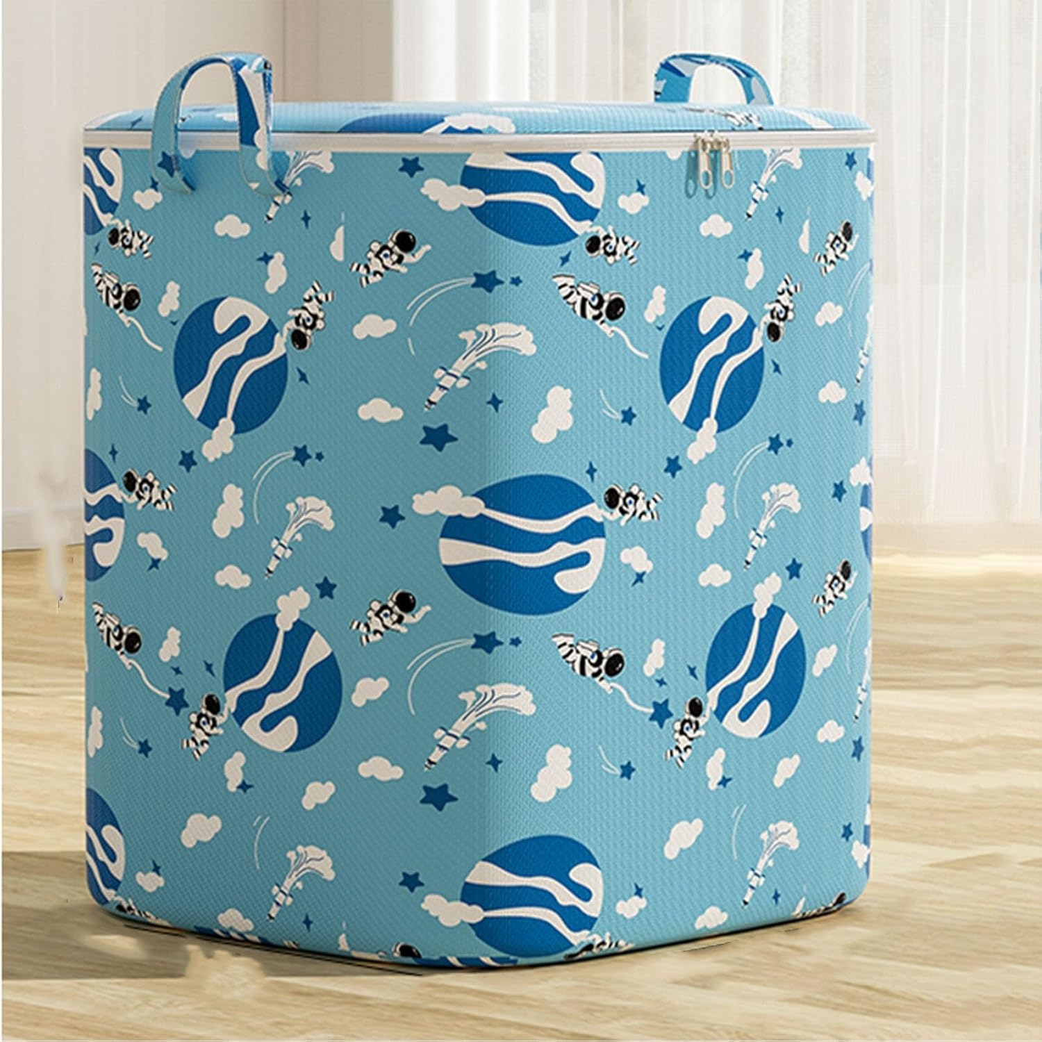 Clothes Storage Organizers, Non-woven Zippers Storage Bag , Moving Quilt Storage Basket Travel , Large-capacity Clothing Storage Bag, Fabric Containers Boxes For Organizing Shelves Bedroom ( Color : S