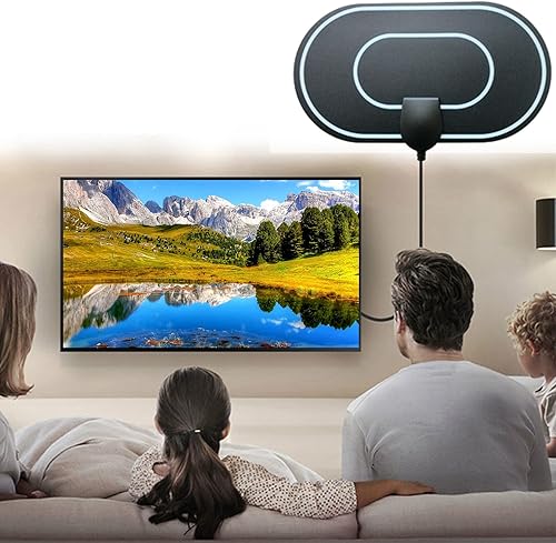 Antena de TV, amplificador de señal digital inteligente para interiores y exteriores para Smart TV y todos los televisores más antiguos de 480