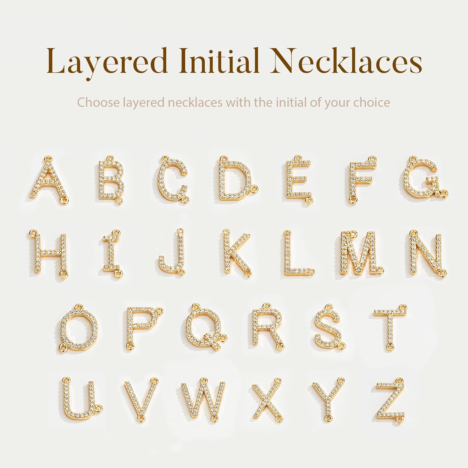 Gold Initial Necklaces for Women Trendy 14K Gold Plated Layered Letter A-Z Necklaces Set Stack Dainty Sideways Initial Charm Necklace Birthday Personalized Gifts for Women Jewelry - Image 6