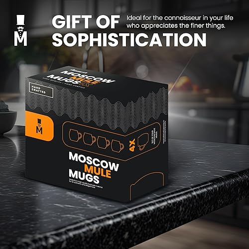 Miniatura 6 de Juego de 4 Tazas de Cobre para cóctel Moscow Mule  Tazas Hechas a Mano de Cobre Macizo para cóctel Moscow Mule 16onzasVaso de chupito incluido