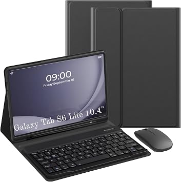 Keyboard Case for Samsung Galaxy Tab S6 Lite 10.4 Inch 2024,Black