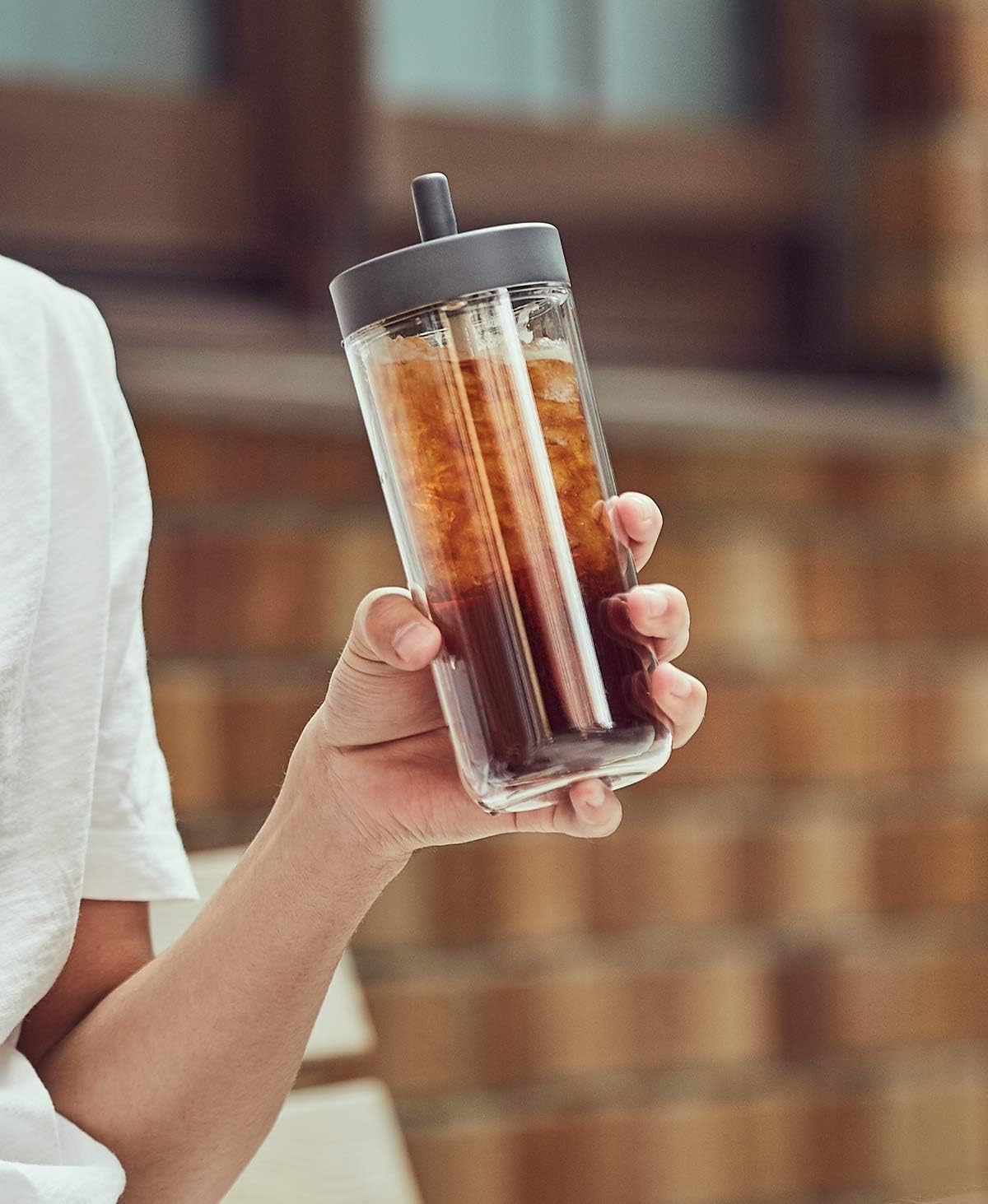 KINTO 20074 Togo Bottle, 16.9 fl oz (480 ml), Purple, Includes Straw, Lightweight, Water Bottle, Dishwasher Safe, Double Wall Construction