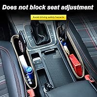 Vista 4 de Organizador de espacio para asiento de automóvil, caja de almacenamiento de hendiduras de poliuretano, bolsillo para relleno de espacio para asiento