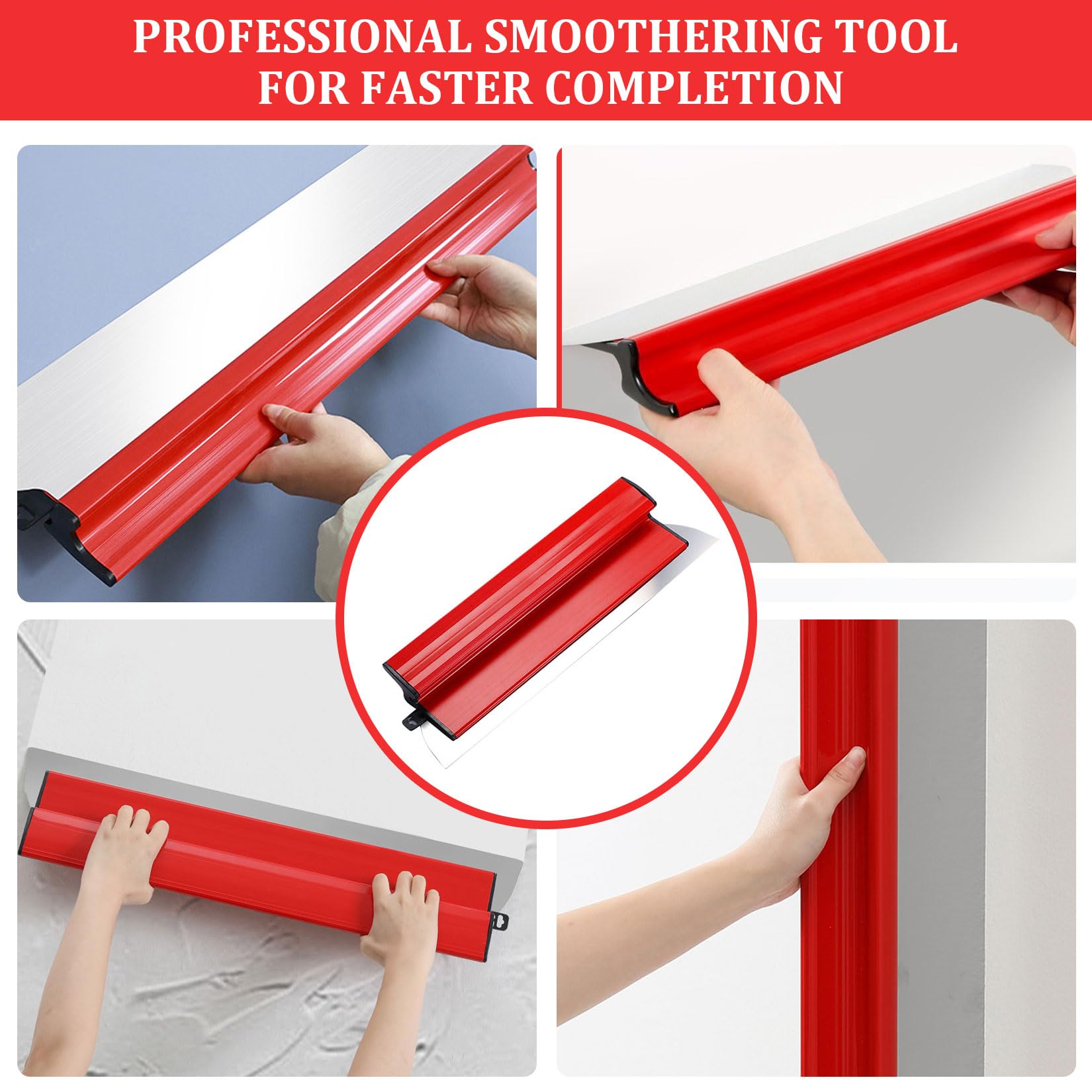 Drywall Skimming Blade Set 40cm Smoothing Spatula High Grade Plastering Wall Plastering Tools for Drywall Smoothing Tool with Z-Shaped Handle - Image 4