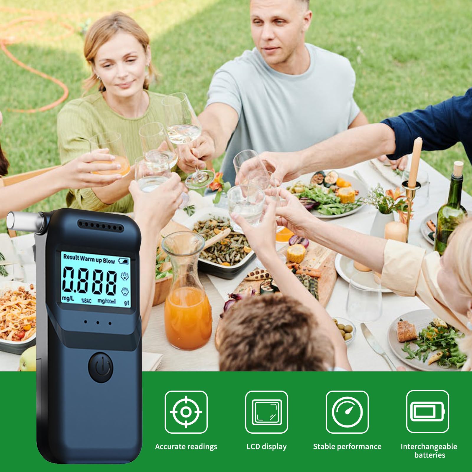 Tester Digitale Per Alcol USB Ricaricabile Ad Alta Precisione
