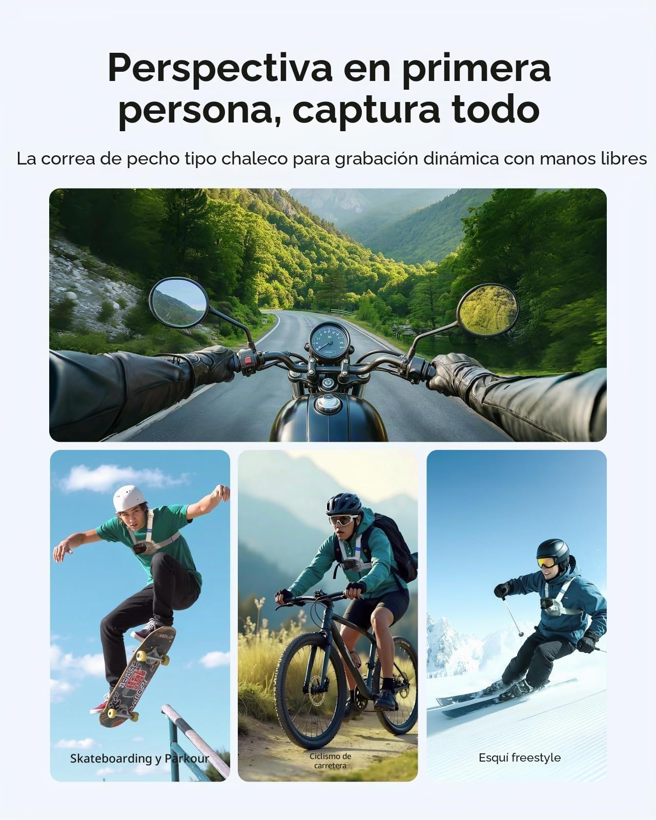 TELESIN Correa de pecho con liberación rápida y almohadilla de aire, compatible con GoPro Hero 13, 12, 11, 10, 9, 8, AKASO, Insta360, DJI Osmo Action 5 Pro, 4, 3 cámaras, comodidad y estabilidad