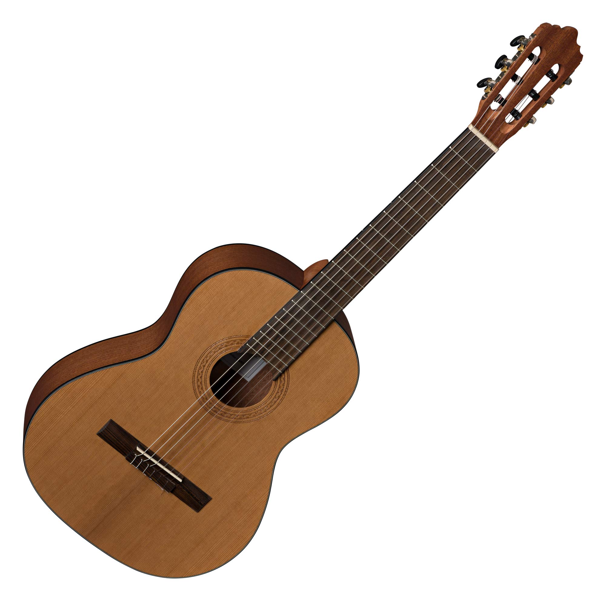 La Mancha Rubinito CM/63 Konzertgitarre Starterset (7/8 Klassigitarre, massive kanadische Zederndecke, Griffbrett: Ovangkol, inkl. umfangreichem Zubehörset) Natur offenporig matt