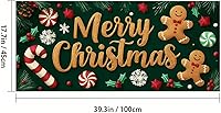 Vista 3 de HOMETITUTE Gingerbread - Cubierta de ventana de vinilo estático de Navidad de PVC, hoja de vidrio de privacidad de 39.3 x 17.7 pulgadas, panel