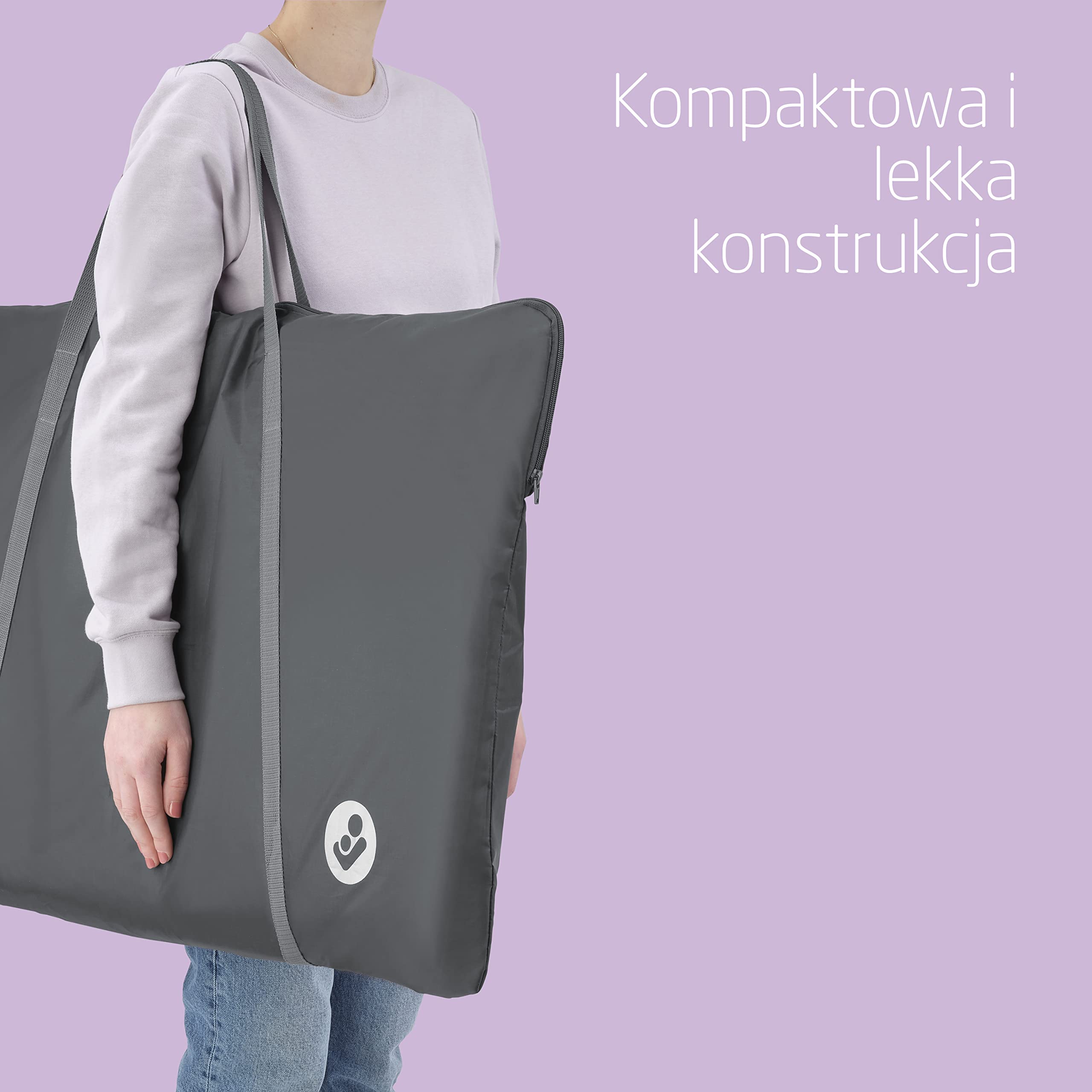 Maxi-Cosi Tori 2 w 1 Łóżeczko dostawne, Kołyska dostawna, 0–6 mies, 0–9 kg, kompaktowe składanie, Lekkie, 5 opcji wysokości, Przenośne łóżeczko dostawne z oddychającą siateczką, Beyond Grey