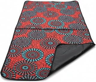 Esteira Praia Impermeável 150x70 Colorida Ideal Piscina Camping e Carro (vermelho Circle Mandala)